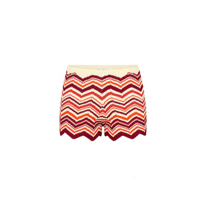 Chevron-Strick Micro-Short - Toffee Twist