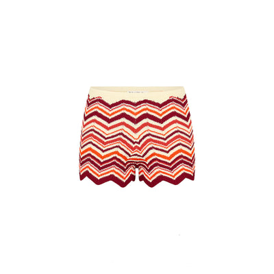 Chevron Knit Micro Short - Toffee Twist