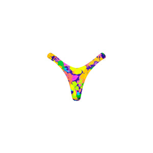 Retro Y String-Bikinihose – Neon Sunset