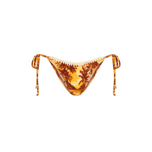 Häkel-Bikinihose mit tiefem Bund und seitlicher Bindung – Vintage Vacay