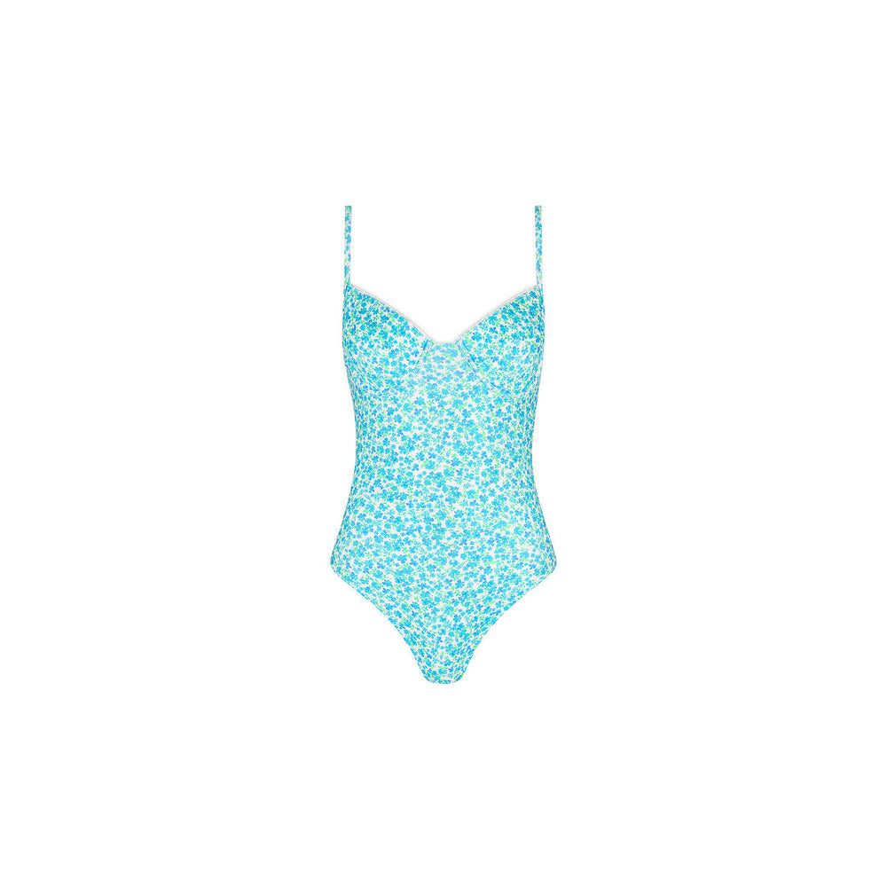 Decorative Underwire Cheeky One Piece - Ocean Aura