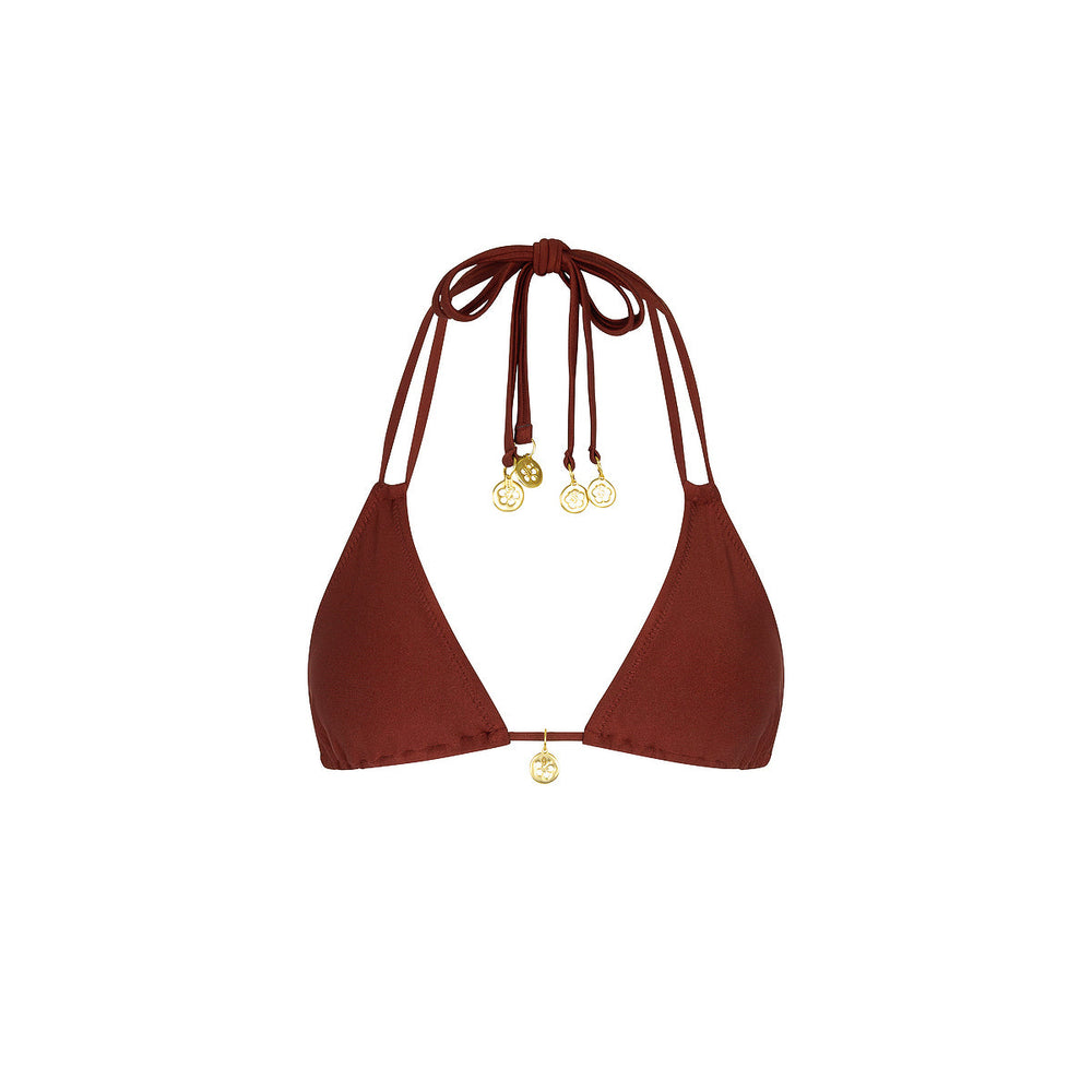 Halter Bralette Bikini Top - Cinnamon Sugar