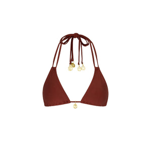 Halter Bralette Bikini Top - Cinnamon Sugar