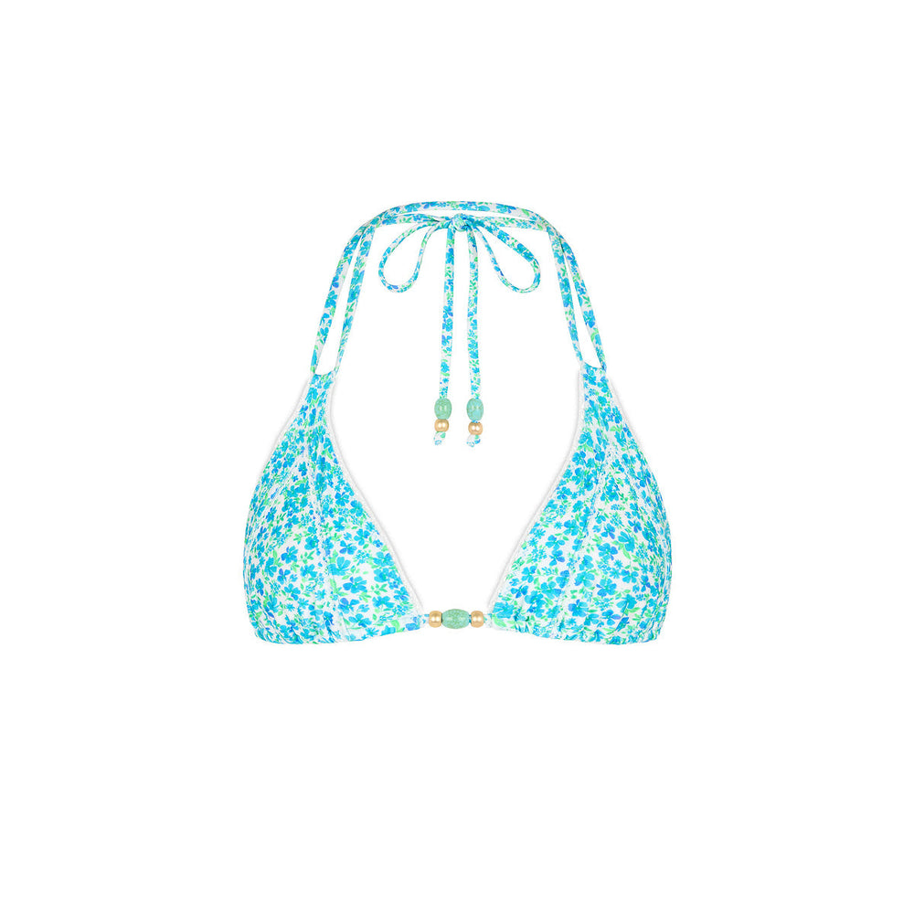 Decorative Panel Halter Bikini Top - Ocean Aura
