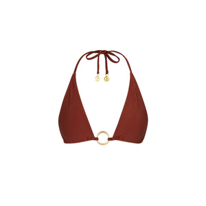Haut de maillot de bain style bikini à anneaux - Cinnamon Sugar