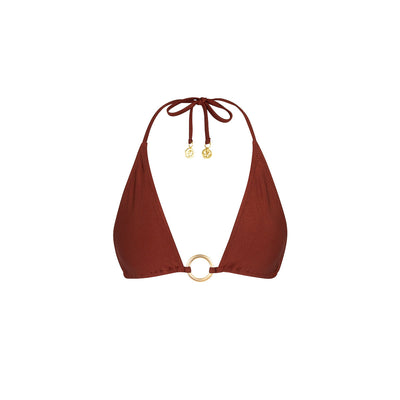 Bikini-Oberteil mit Ringdetail – Cinnamon Sugar