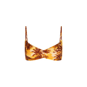 Gathered Mini Crop Bikinioberteil – Vintage Vacay