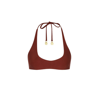 Scoop-Mini-Neckholder-Bikinioberteil – Cinnamon Sugar