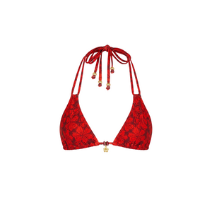 Halter Bralette Bikini Top - Sassy Sangria