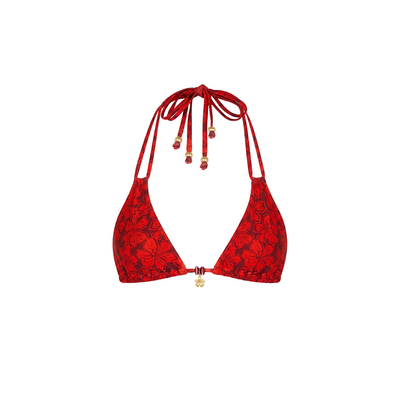 Halter Bralette Bikini Top - Sassy Sangria