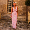 Halter Cut Out Maxi Dress - Lilac Love
