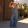 Halter Open Back Vest - Dixie Denim