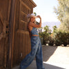 Halter Open Back Vest - Dixie Denim