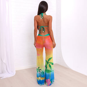 Pantalon évasé en maille à nouer - Bahama Breeze