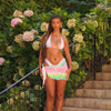 Mini Mesh Polyester Stretch Sarong - Candy Clouds