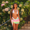 Mini Mesh Polyester Stretch Sarong - Candy Clouds