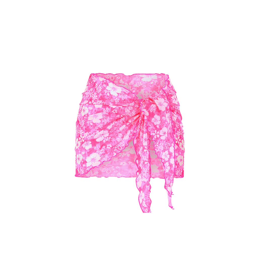 Mini Mesh Polyester Stretch Sarong - Island Blush