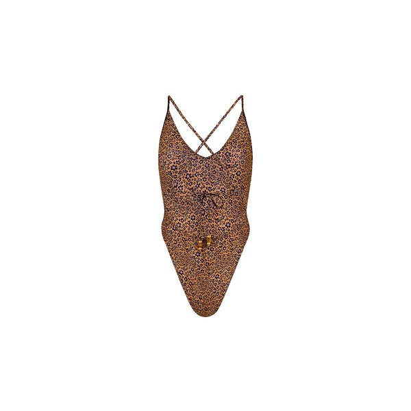 Plunge Cross Back One Piece - Kosmic Kat