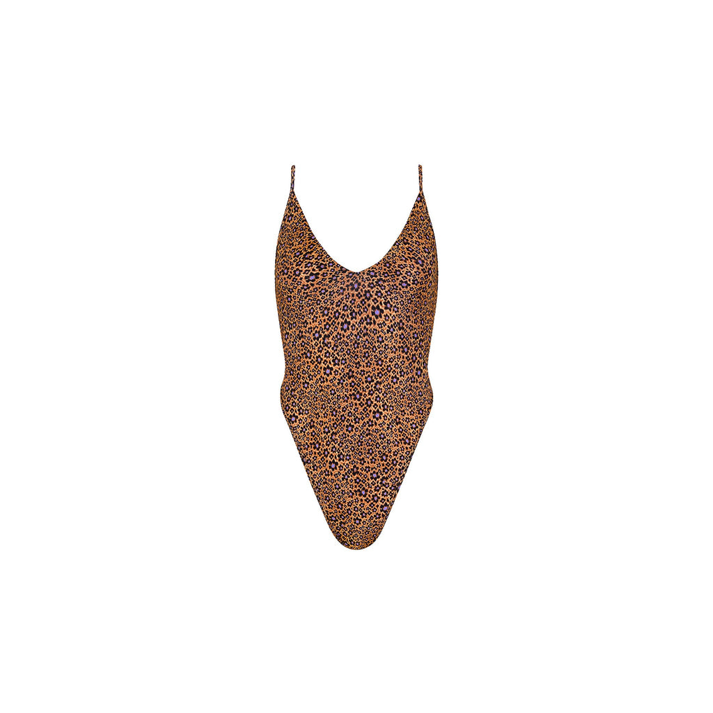 Plunge Cross Back One Piece - Kosmic Kat