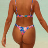 Retro Y Thong Bikini Bottom - Electric Palms