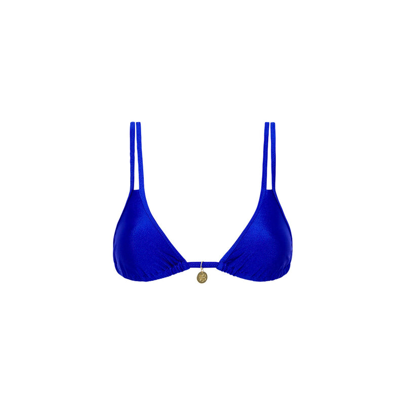 Twin Strap Bralette Bikini Top - Malibu Blue