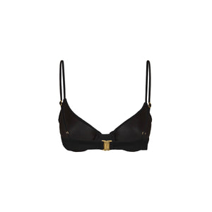 Push Up Slim Bügel-Bikini-Oberteil – Pitch Black