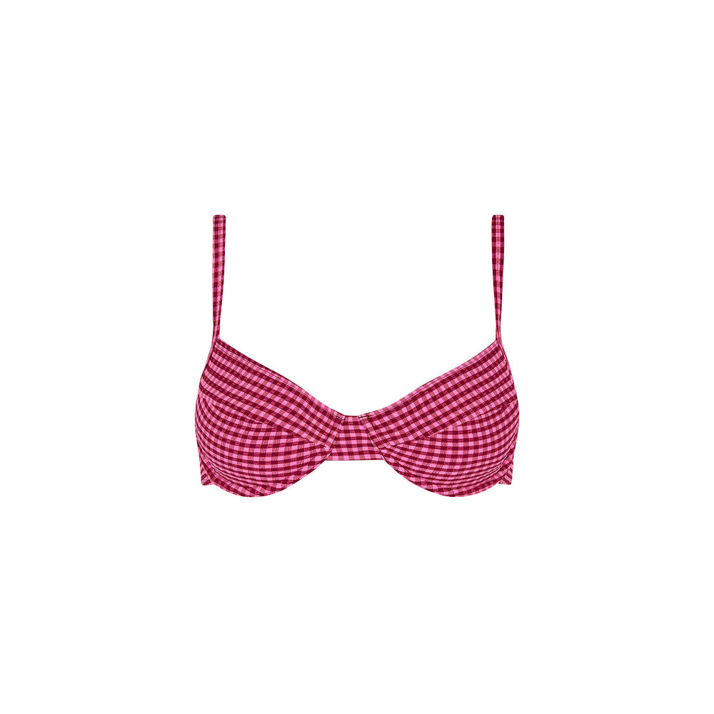 Ditzy Underwire Bra Bikini Top - Cherry Kiss