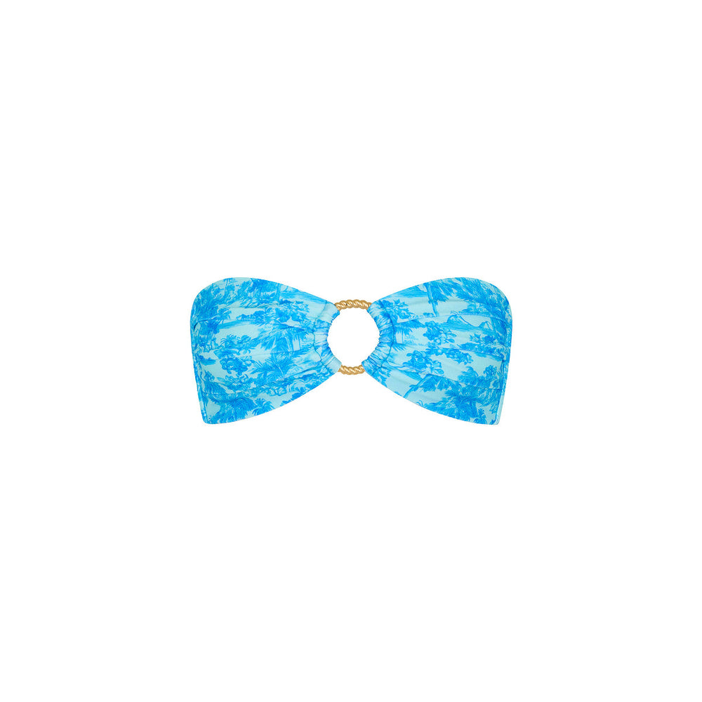 Strapless Bandeau Bikini Top - Ocean Paradise