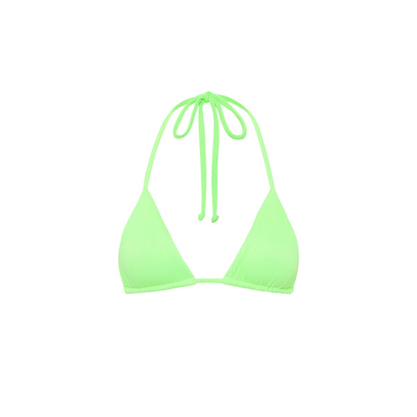 Slide Triangle Bikini Top - Luau Lime Ribbed