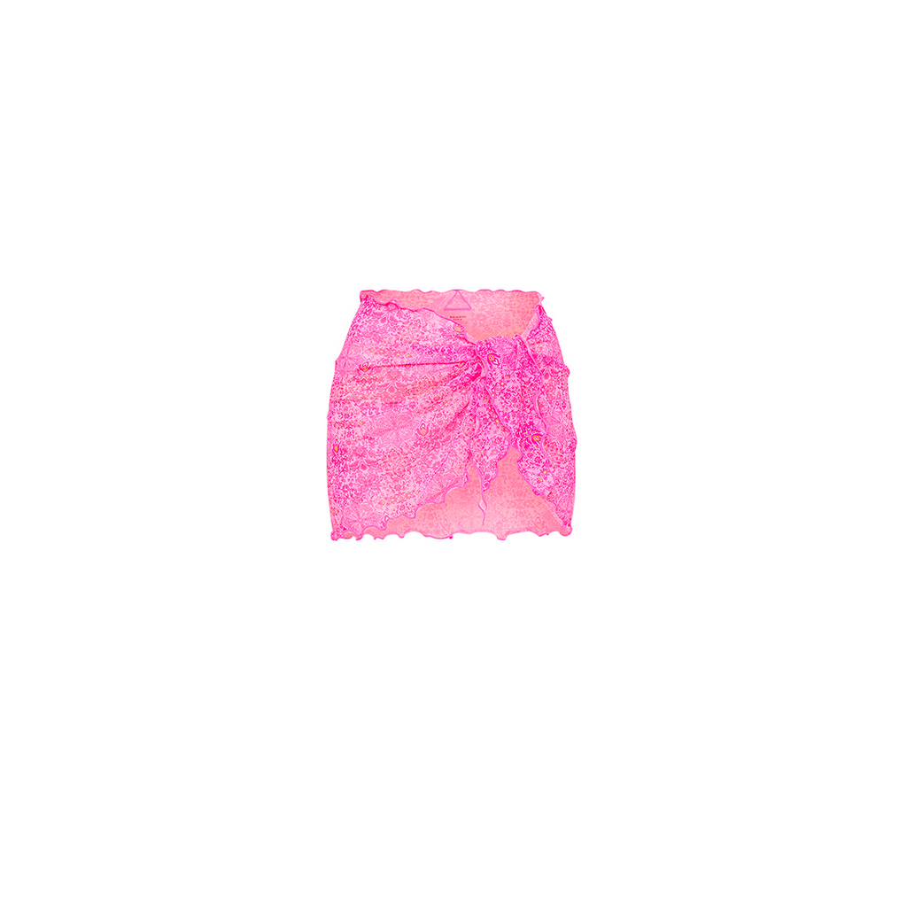 Mini Mesh Polyester Stretch Sarong - Rose Quartz
