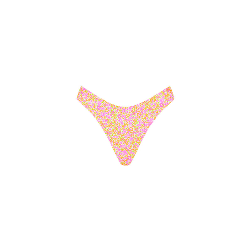 Brazilian Thong Bikini Bottom - Champagne Blossom