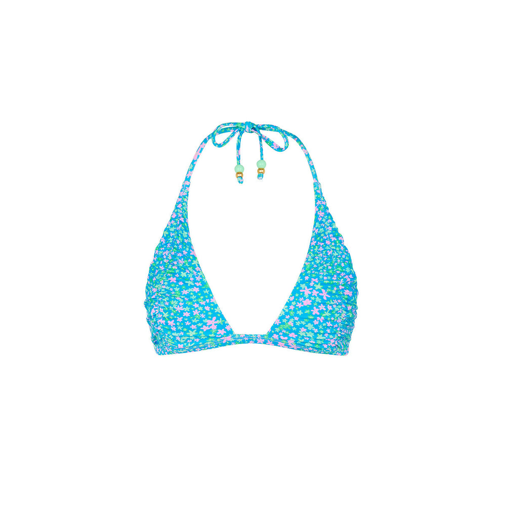 Gathered Stitch Bralette Bikini Top - Ocean Kisses