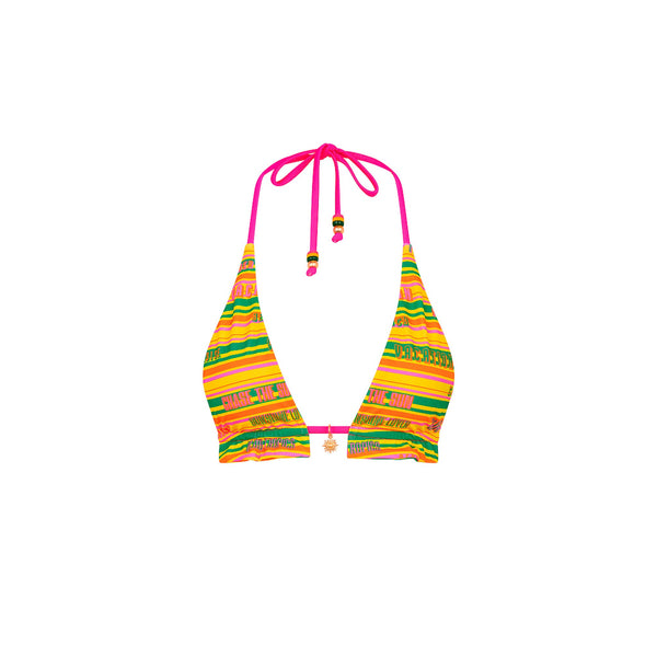 Frill Halter Bralette Bikini Top - Sunshine Lover
