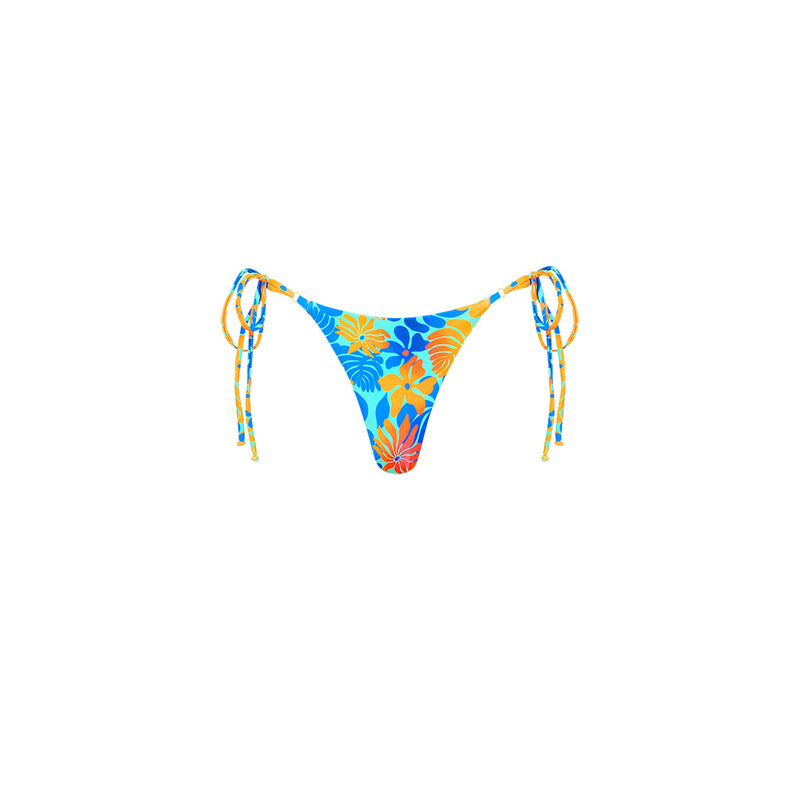 Thong Tie Side Bikini Bottom - Azure