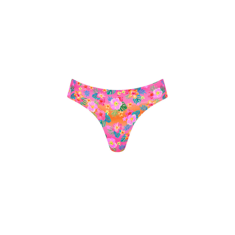 Lettuce Frill Thong Bikini Bottom - Summer Glow