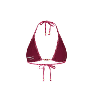 Classic Tie Halter Bikini Top - Cherry Kiss