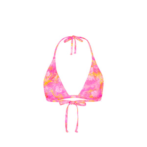 Gathered Stitch Bralette Bikini Top - Petal Pop