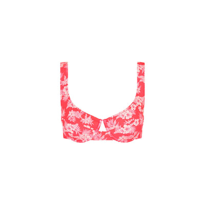 Underwire Tie Back Bikini Top - Island Punch