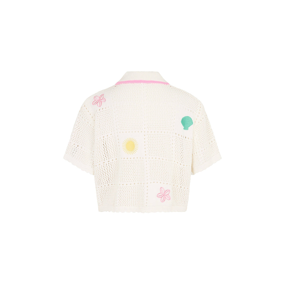 Embroidered Knit Shirt - Seashell Springs