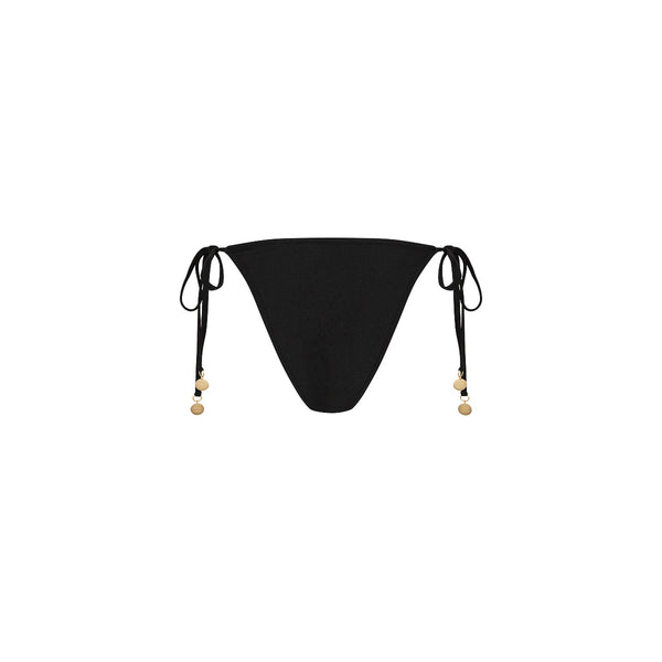 Ring Cheeky Tie Bikini Bottom - Twilight Black