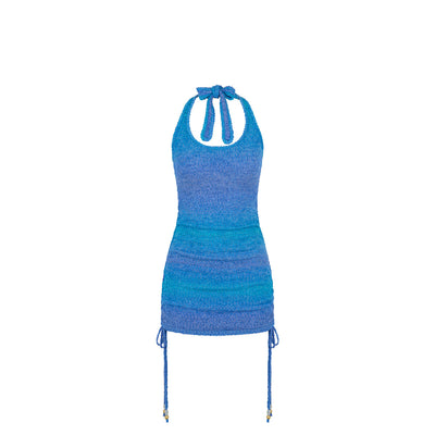 Oceana Knit Mini Dress - Blue Illusion