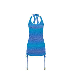 Oceana Knit Mini Dress - Blue Illusion