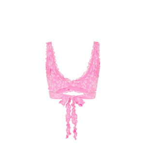 Lettuce Edge Wrap Bikini Top - Sugar Sprinkle