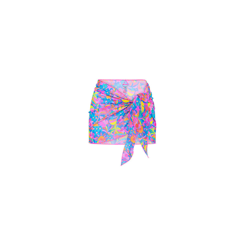 Mini Mesh Polyester Stretch Sarong - Rio Rainbow
