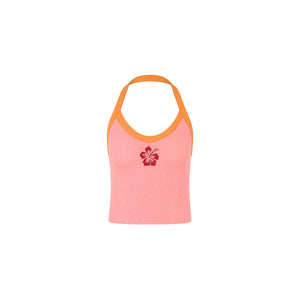 Sangria Halter Tank - Bubble Blush