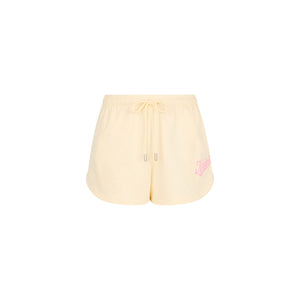 Puff Paint Track Shorts - Buttercream