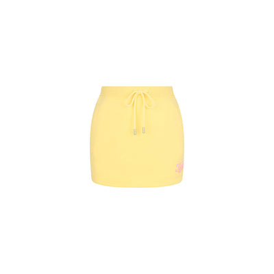 Terry Track Mini Skirt - Custard Cloud