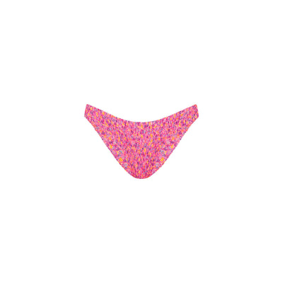 Shirred Minimal Full Coverage Bikini Bottom - Gelato Bloom