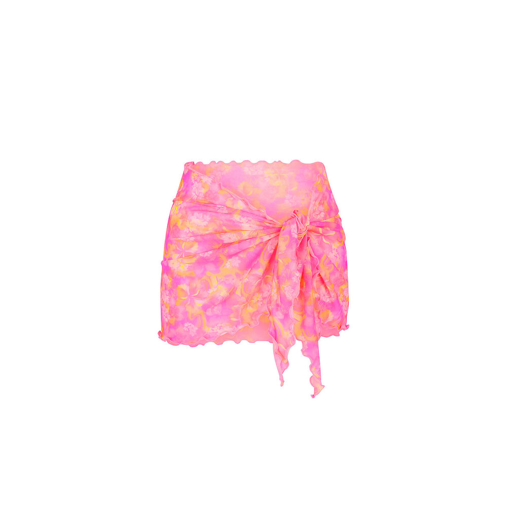 Mini Mesh Polyester Stretch Sarong - Petal Pop