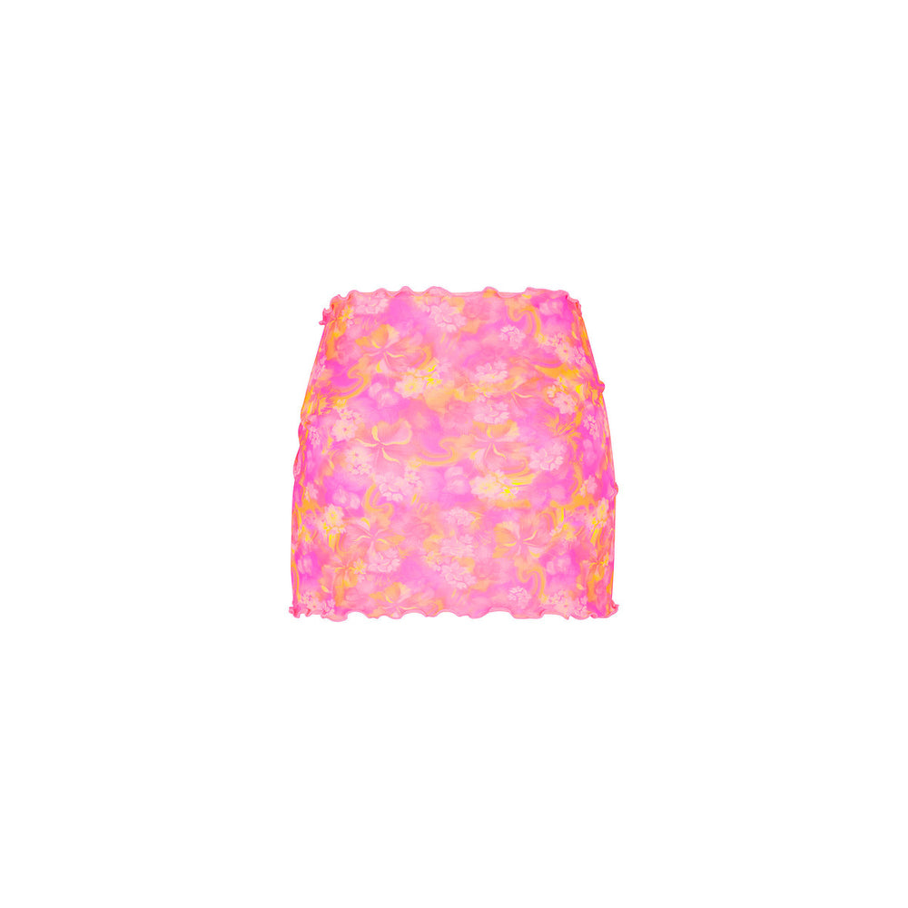 Mini Mesh Polyester Stretch Sarong - Petal Pop